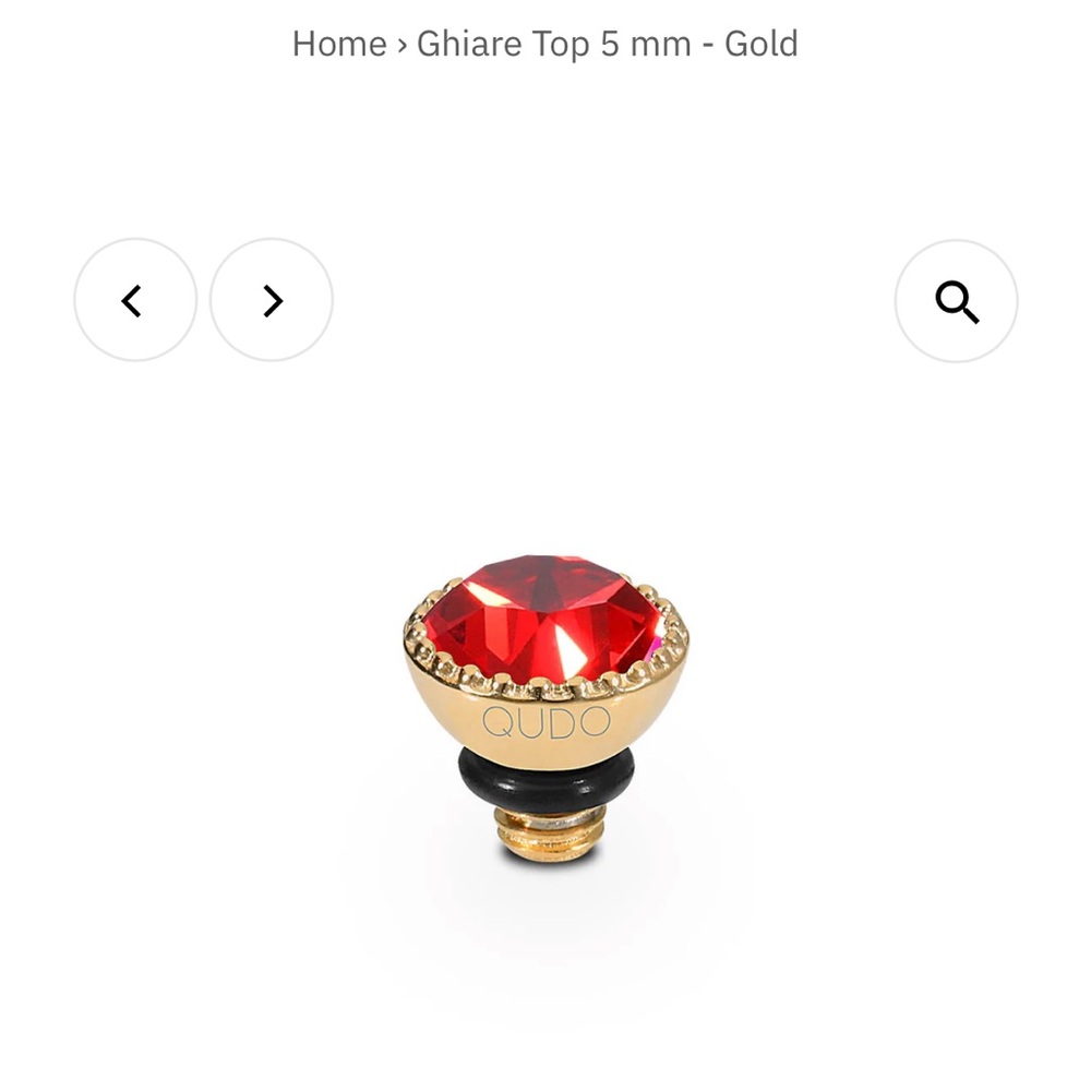Qudo set of 2 toppers 5 mm ghiare in gold